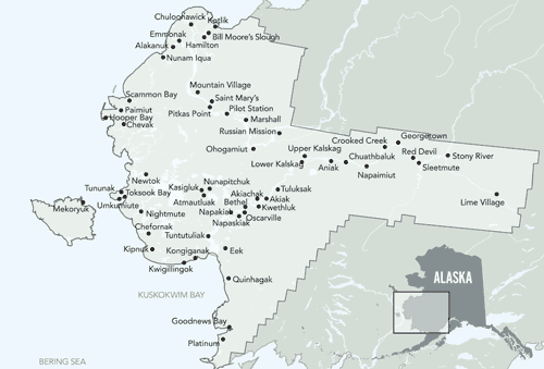 Calista Regional Corporation Map